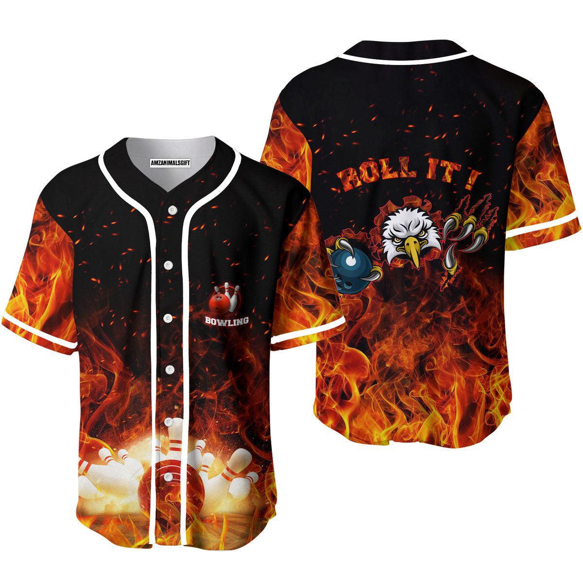 Bowling Baseball Jersey, Let It Roll Bowling Eagle Baseball Jersey For Men And Women - Perfect Gift For Bowling Lovers, Bowlers