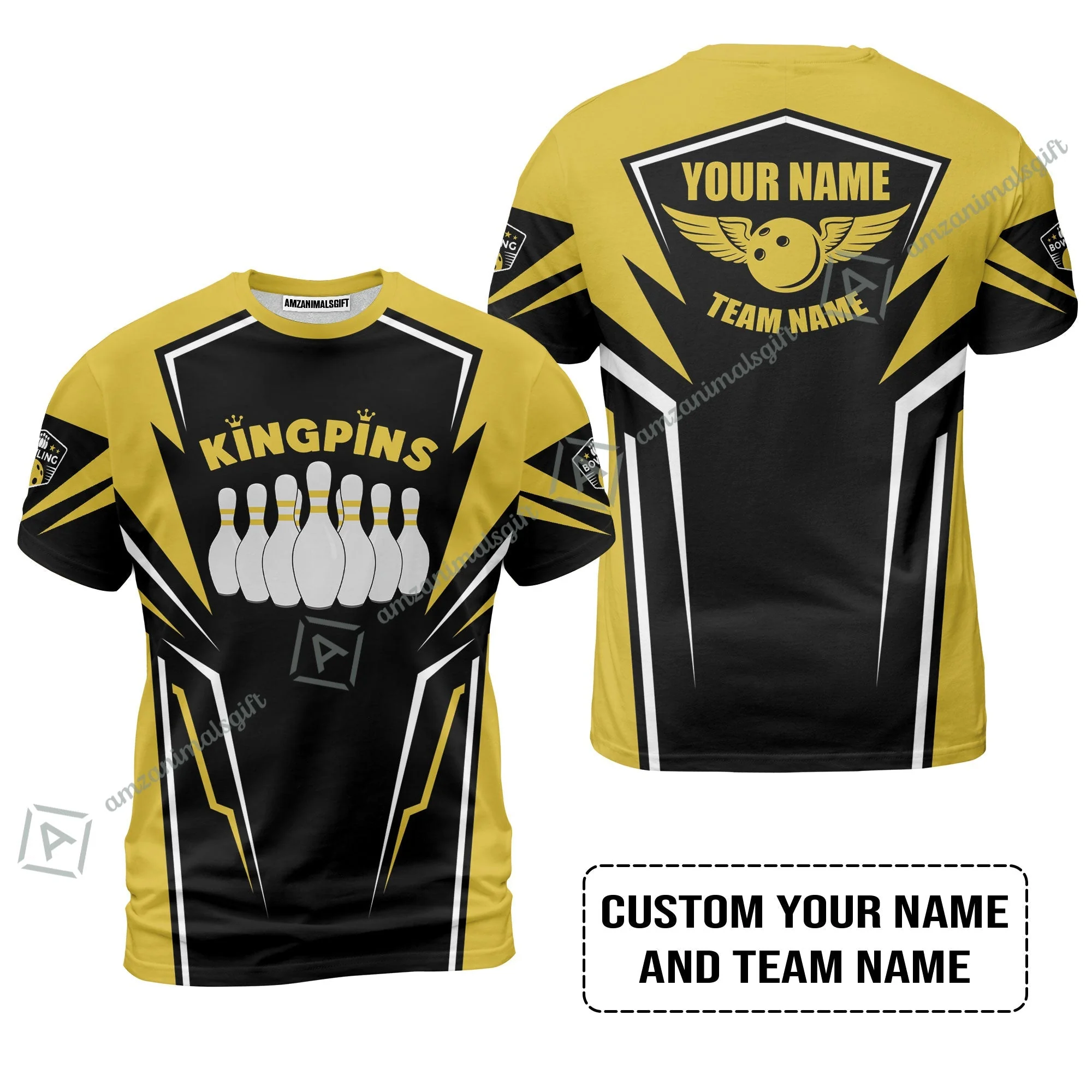Bowling Custom Bowling Jersey - Custom Name King Pins Bowling Team Personalized Bowling Jersey - Image 10