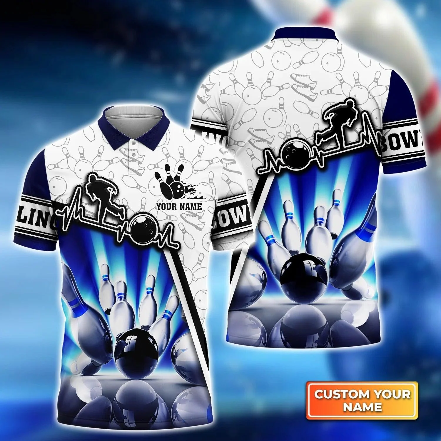 Bowling Custom Men Polo Shirt - Custom Name Bowling I'm Going On Strike Personalized Bowling Polo Shirt - Perfect Gift For Friend, Family