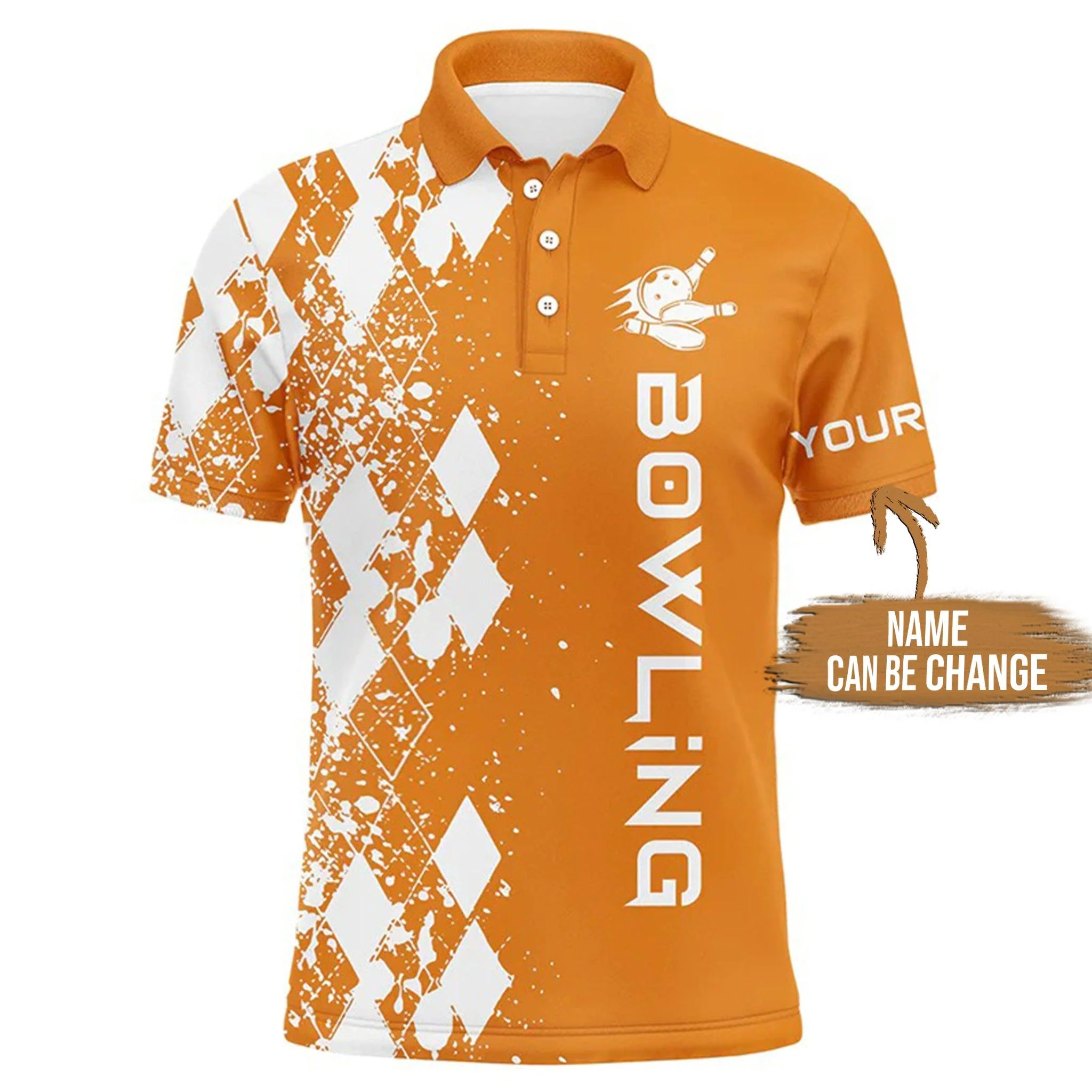Bowling Custom Men Polo Shirt - Custom Name Bowling Polo Shirts For Men Personalized Bowling Polo Shirt - Gift For Friend, Family - Image 4