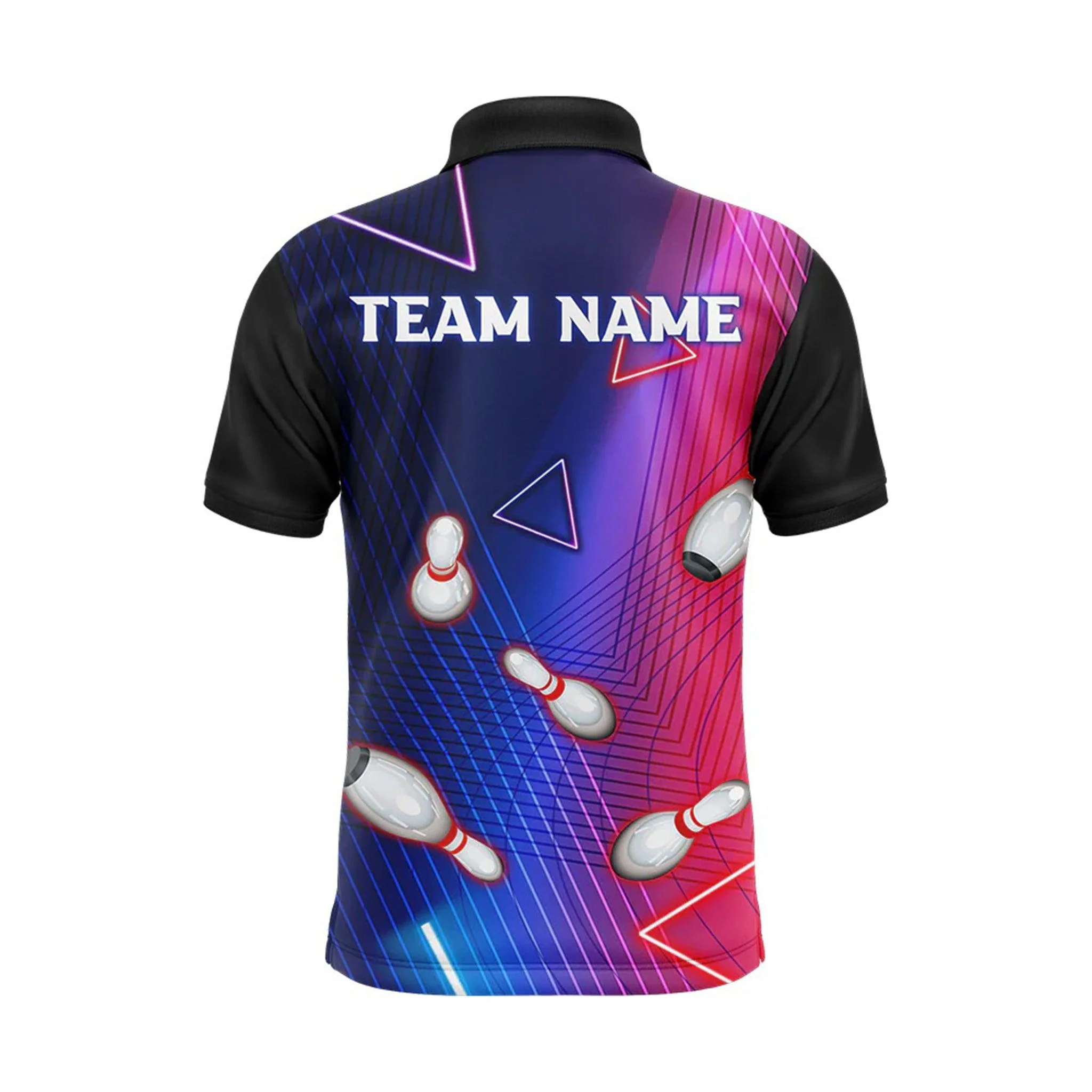 Bowling Custom Men Polo Shirt - Custom Name Navy Bowling Shirt For Men Personalized Bowling Polo Shirt - Perfect Gift For Friend, Family - Image 3