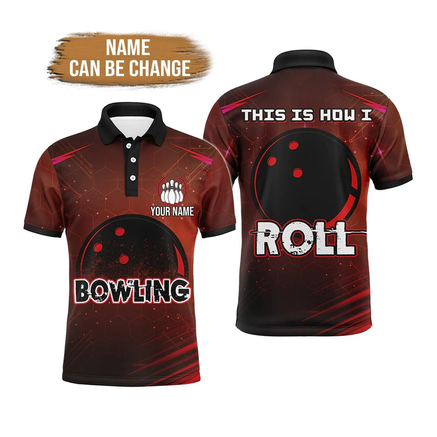 Bowling Custom Men Polo Shirt - Custom Name This Is How I Roll Polo Personalized Bowling Polo Shirt - Perfect Gift For Friend, Family