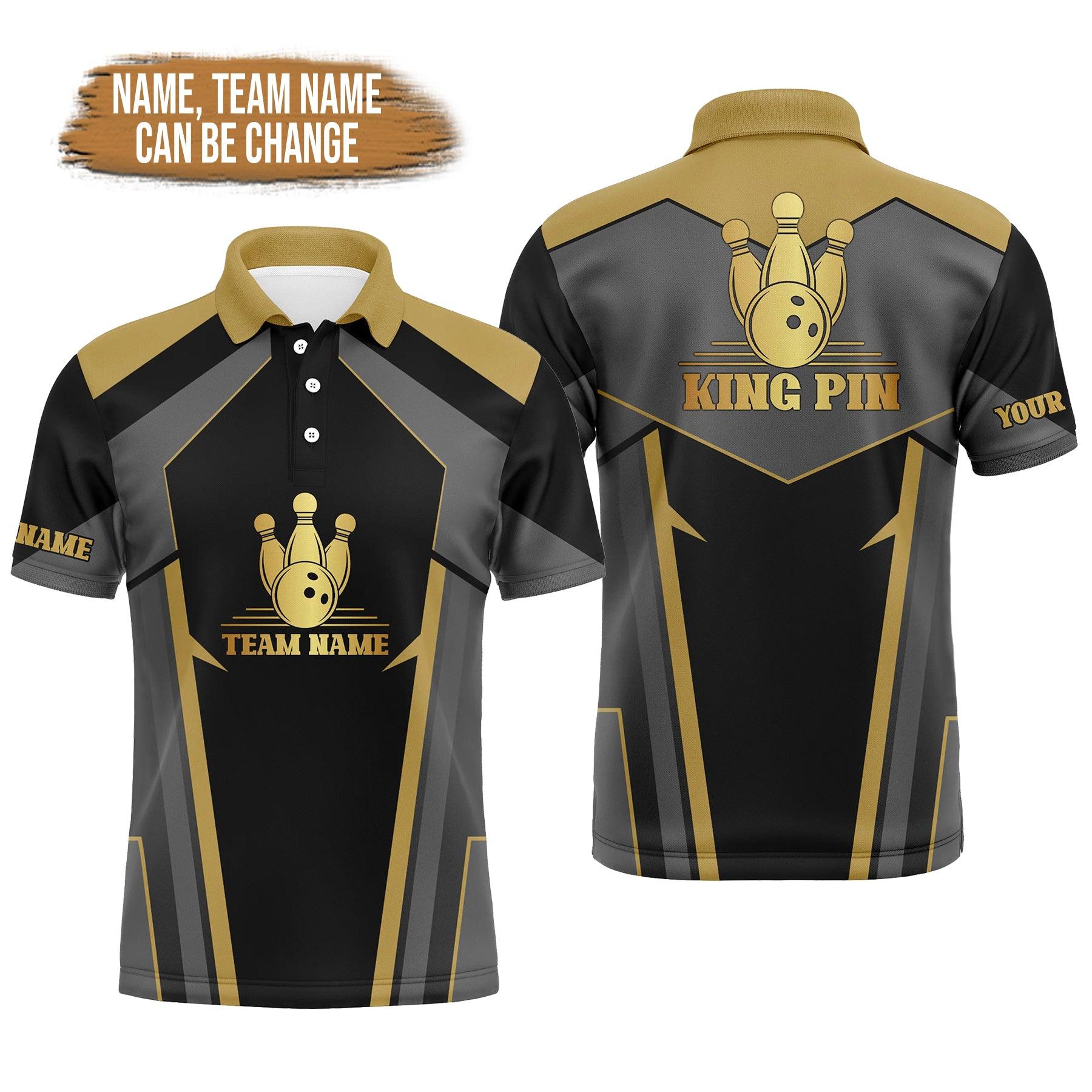Bowling Custom Men Polo Shirt - Customize King Pin Bowling Shirt Personalized Bowling Polo Shirt - Perfect Gift For Friend, Family