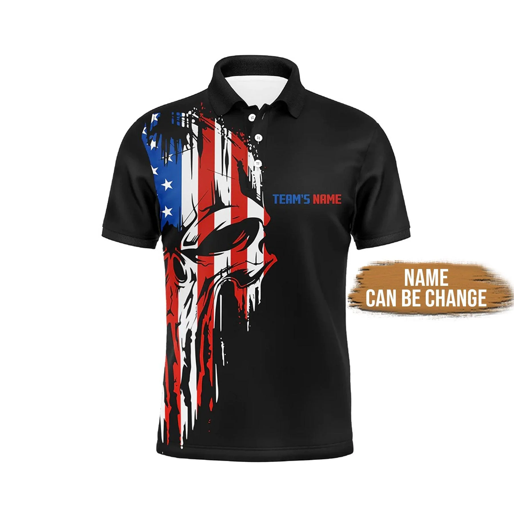 Bowling Custom Men Polo Shirt - Customize Skull Bowling, Funny Bowling Team Shirt Shut Up And Bowl Personalized Bowling Polo Shirt - Perfect Gift For Friend, Family - Image 2
