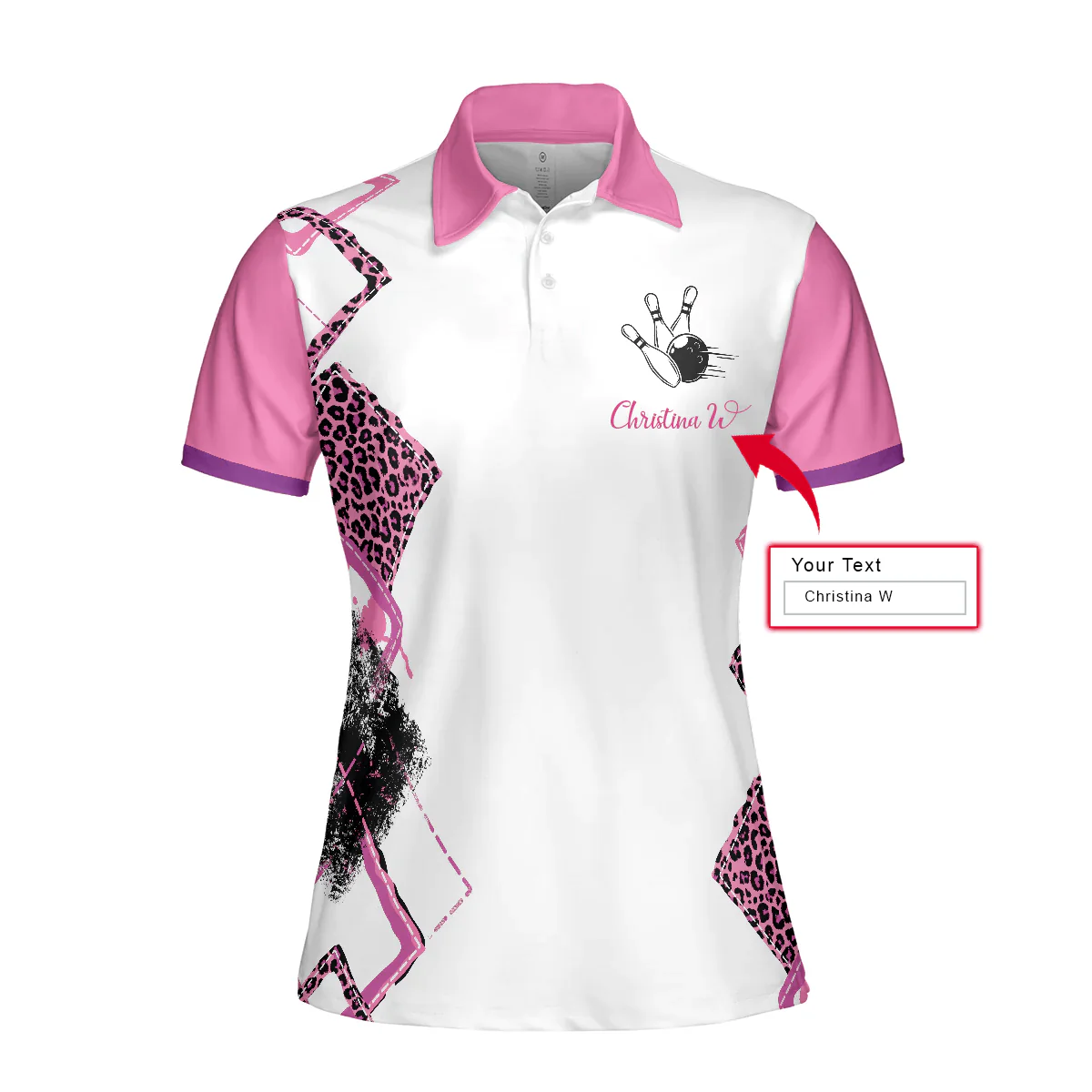 Bowling Custom Name Women Polo Shirt, Bowling With No Chance Of House Cleaning Or Cooking Personalized Women Polo Shirts, Gift For Ladies, Bowlers - Image 2