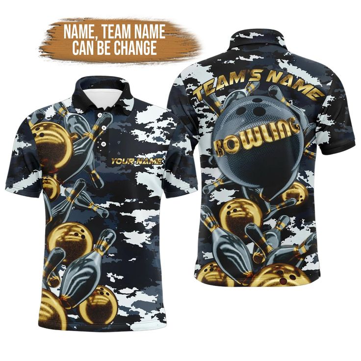 Bowling Custom Sweatshirt - Camo Navy Bowling Team Custom Bowling Sweatshirt - Image 6