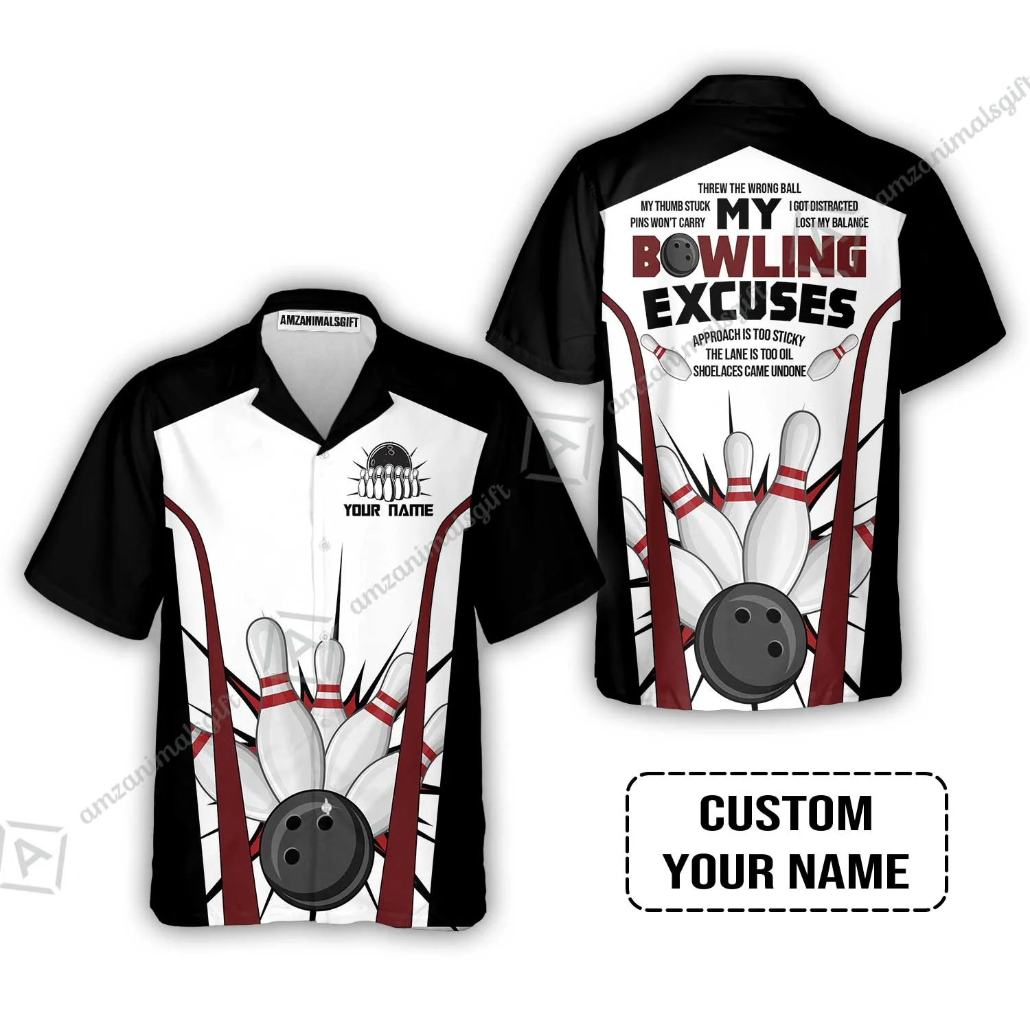 Bowling Custom Sweatshirt - Custom Name Funny Sweatshirt Bowling Personalized Bowling Polo Shirt - Gift For Friend, Family - Image 7
