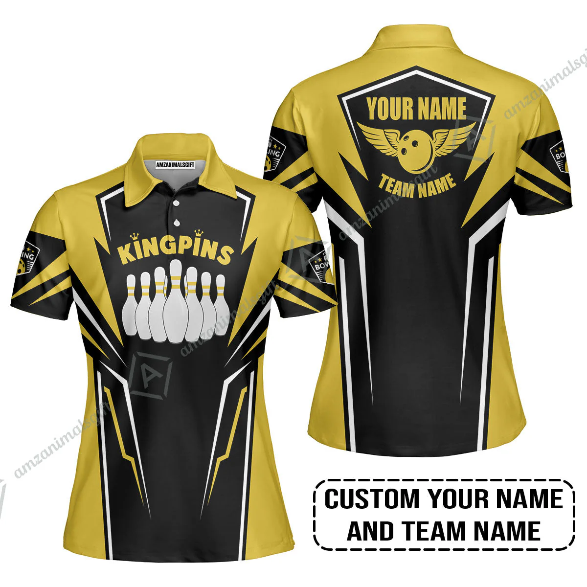 Bowling Custom Sweatshirt - Custom Name King Pins Bowling Team Personalized Sweatshirt - Image 7