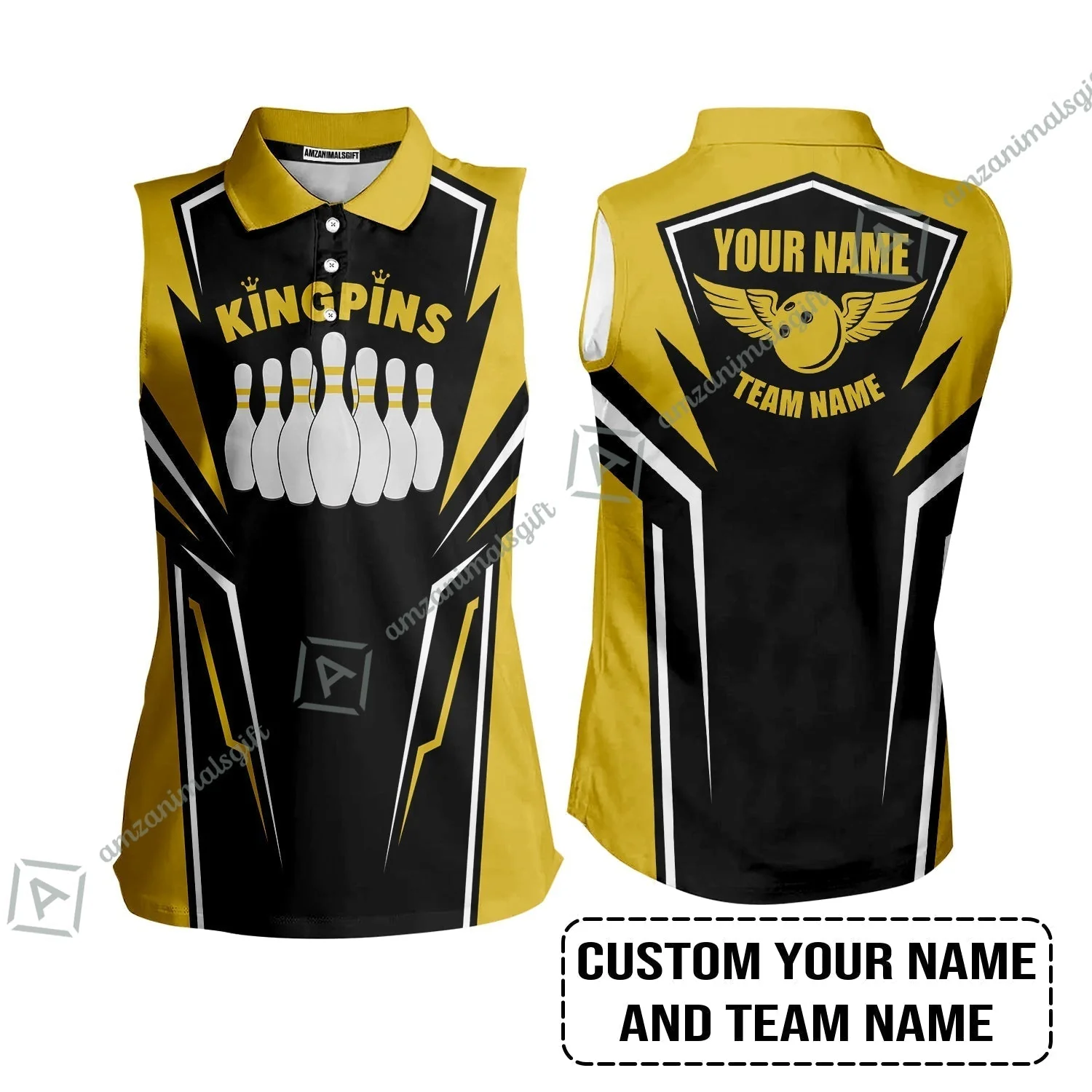 Bowling Custom Sweatshirt - Custom Name King Pins Bowling Team Personalized Sweatshirt - Image 8