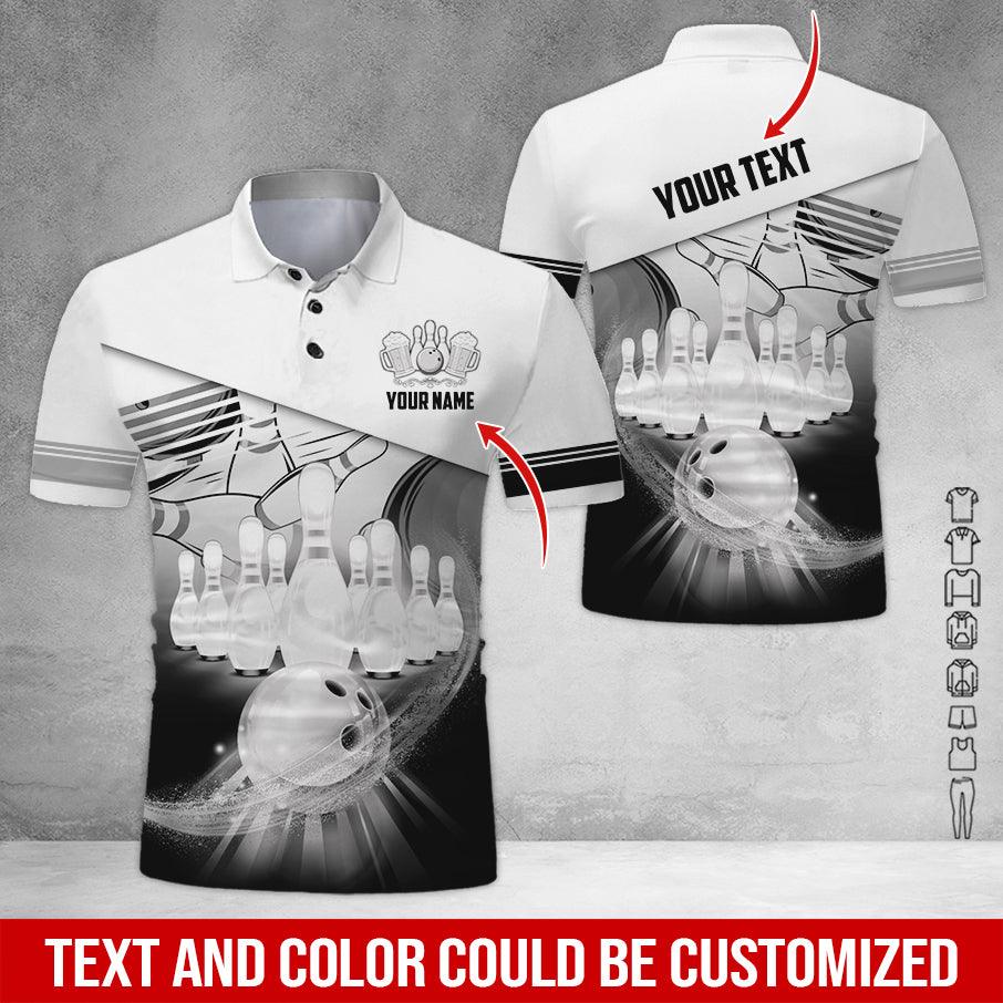 Bowling Custom Women Polo Shirt - Custom Name Black Pink Personalized Bowling Polo Shirt - Gift For Friend, Family, Bowling Lovers - Image 2