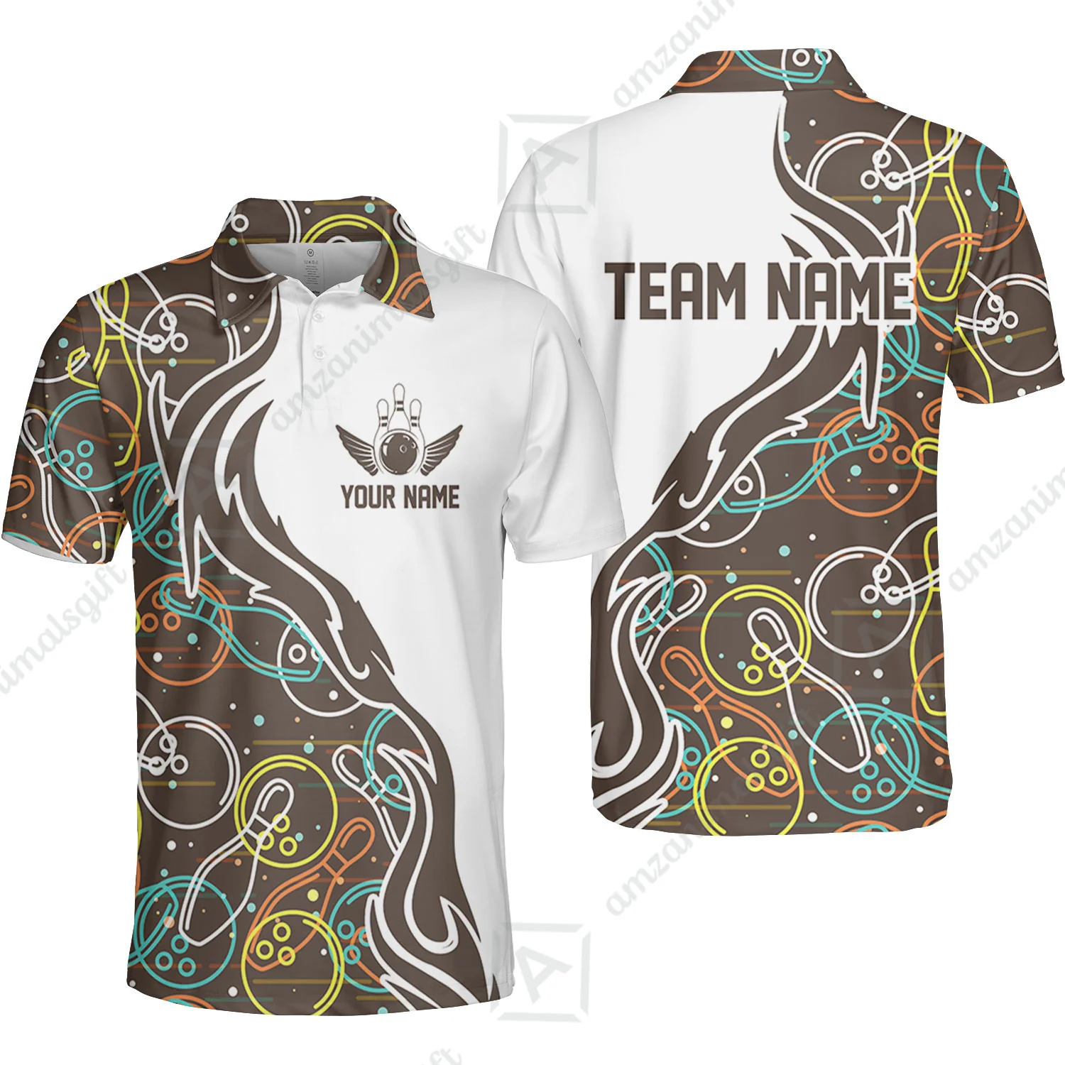 Bowling Custom Women Polo Shirt - Custom Name Bowling Personalized Bowling Polo Shirt - Gift For Friend, Family, Bowling Lovers - Image 7