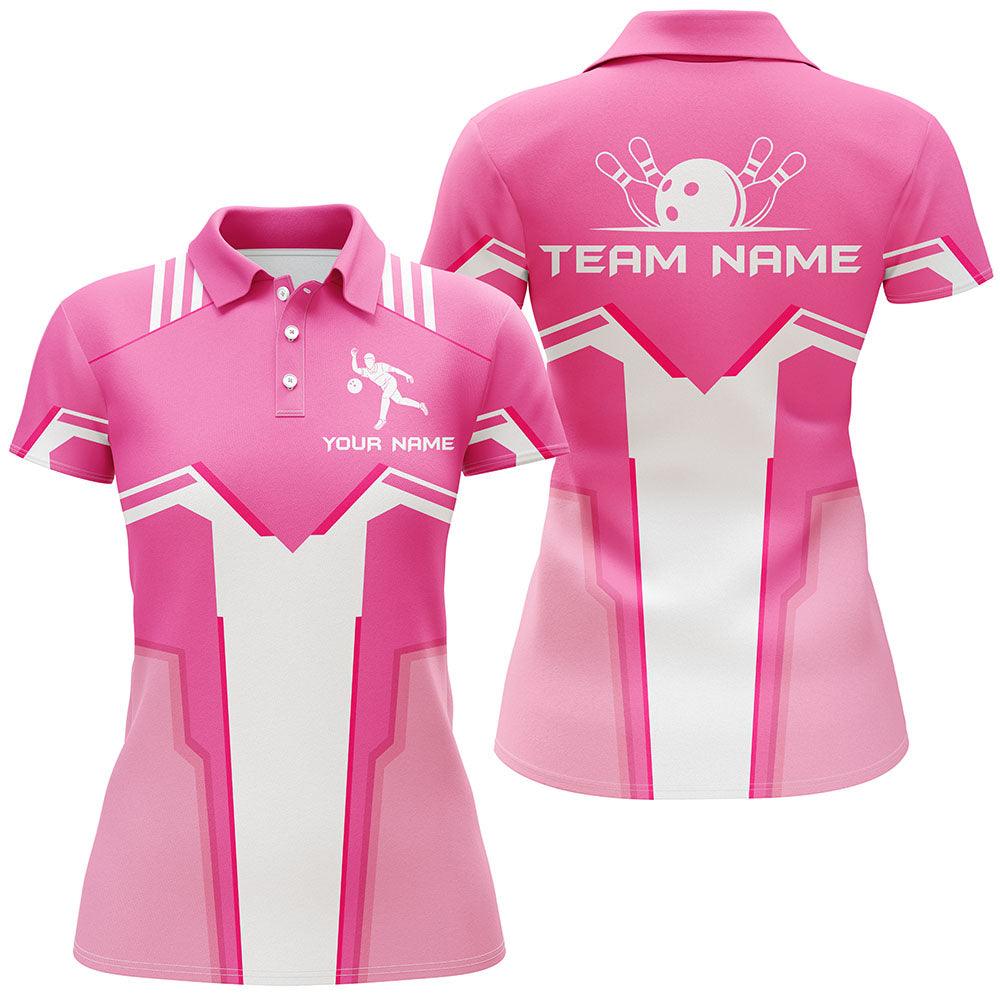 Bowling Custom Women Polo Shirt - Custom Name Personalized Bowling Polo Shirt - Gift For Friend, Family, Bowling Lovers - Image 2