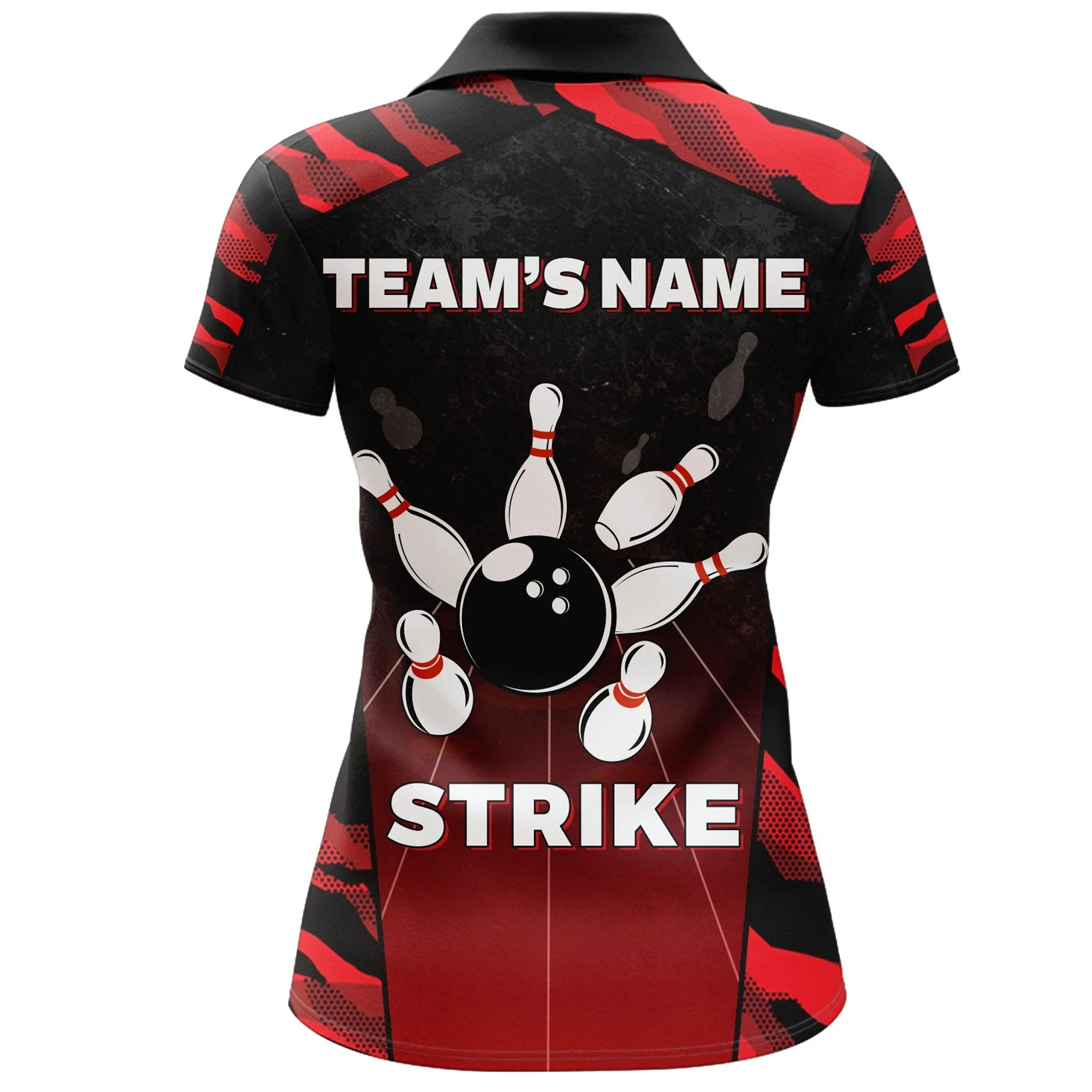 Bowling Custom Women Polo Shirt - Custom Name Strike Bowling Personalized Bowling Polo Shirt - Gift For Friend, Family, Bowling Lovers - Image 3