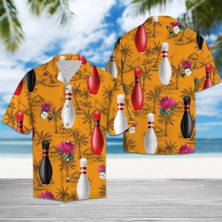 Bowling Hawaiian Shirt, Bowling Tropical Flowers Aloha Hawaiian Shirts For Men and Women - Gift For Bowling Lovers, Friend, Family
