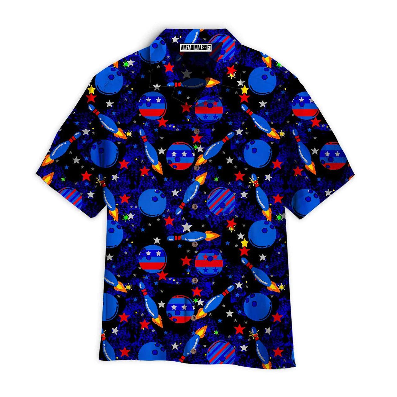 Bowling Hawaiian Shirt, Cosmic Galaxy Bowling Aloha Hawaiian Shirts For Men and Women - Gift For Bowling Lovers, Friend, Family