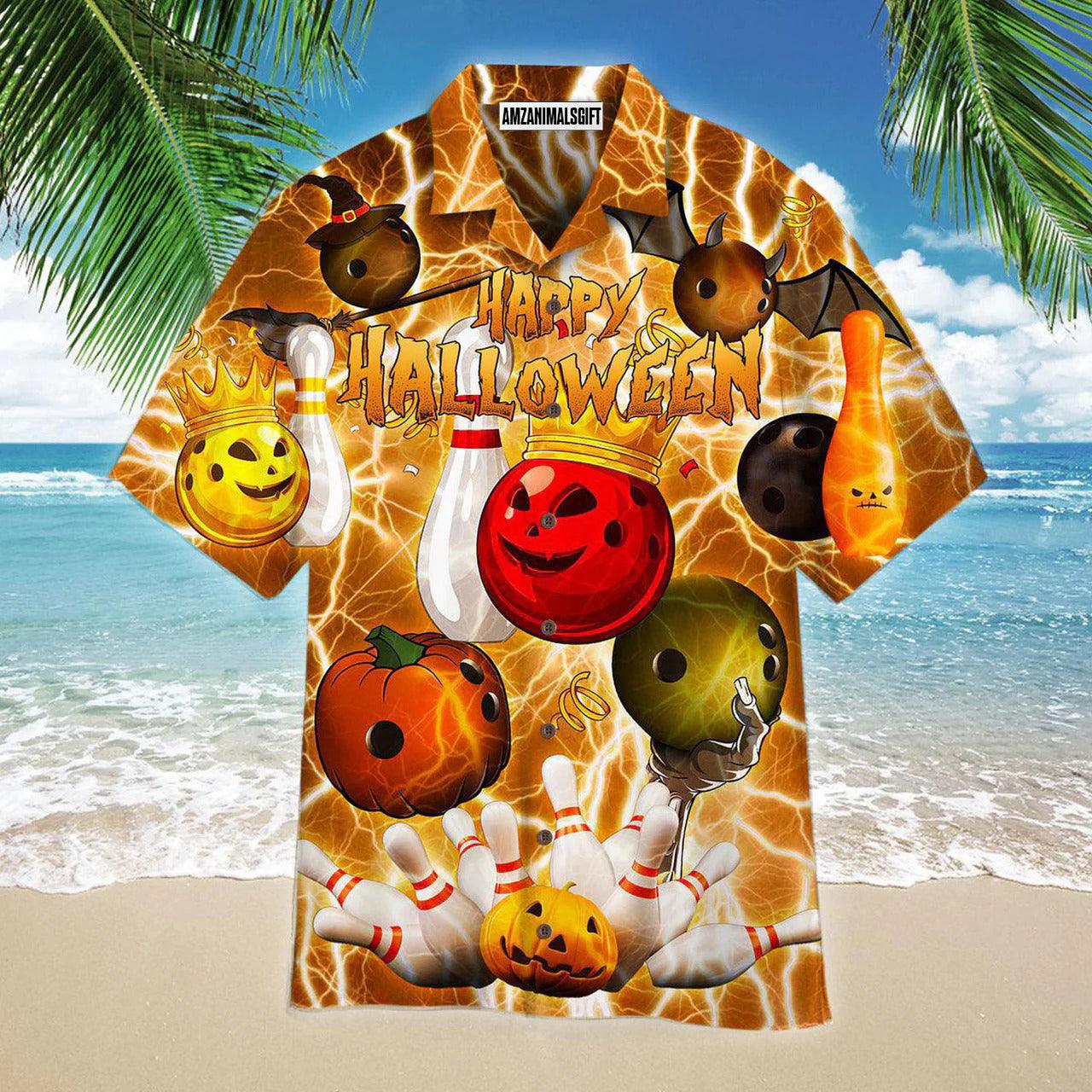 Bowling Hawaiian Shirt, Halloween Bowling Party Aloha Hawaiian Shirts For Men and Women - Gift For Bowling Lovers, Friend, Family - Image 2