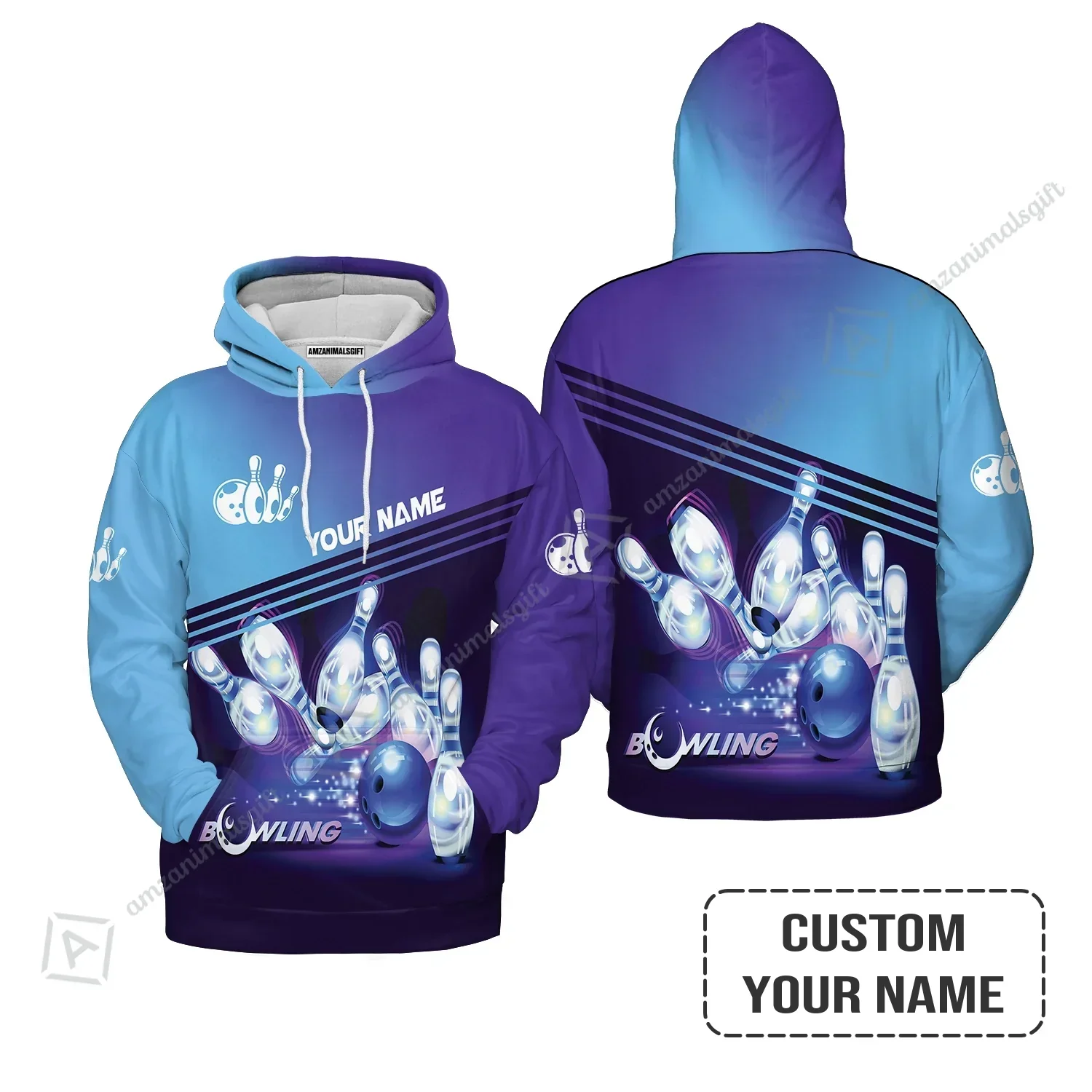 Bowling Jersey With Custom Name, Personalized Blue Bowling Jersey Shirt Uniform Players, Perfect Outfits For Bowling Lovers, Bowlers - Image 7