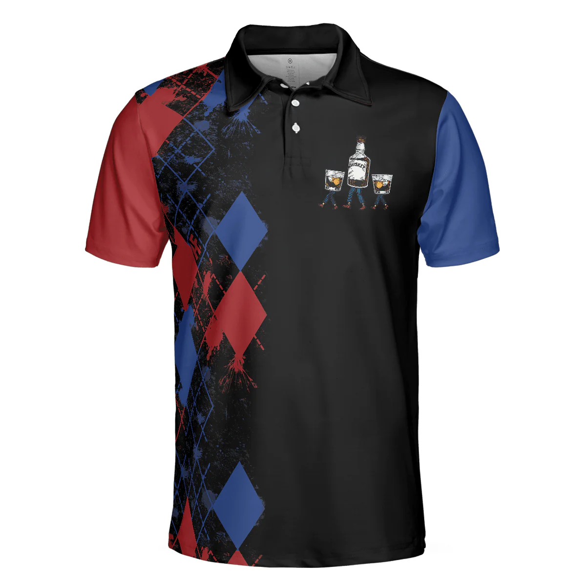 Bowling Men Polo Shirt - Argyle Pattern Bowling Polo Shirts, If I'm Drunk Bowling Polo Shirt For Men - Gift For Bowling Lovers, Bowlers - Image 4