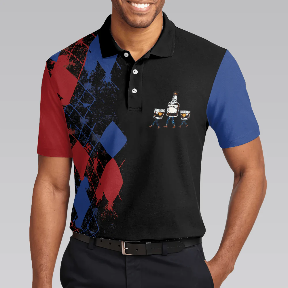 Bowling Men Polo Shirt - Argyle Pattern Bowling Polo Shirts, If I'm Drunk Bowling Polo Shirt For Men - Gift For Bowling Lovers, Bowlers - Image 5
