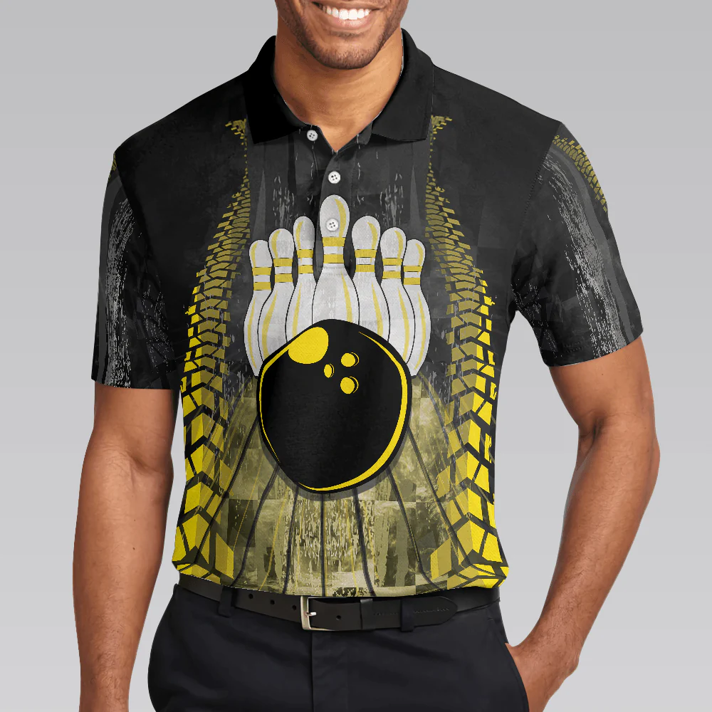 Bowling Men Polo Shirt - Bowling Bull Black And Yellow Bowling, Bull Polo Shirt Bowling Polo Shirt - Gift For Friend, Family, Bowling Lovers - Image 5