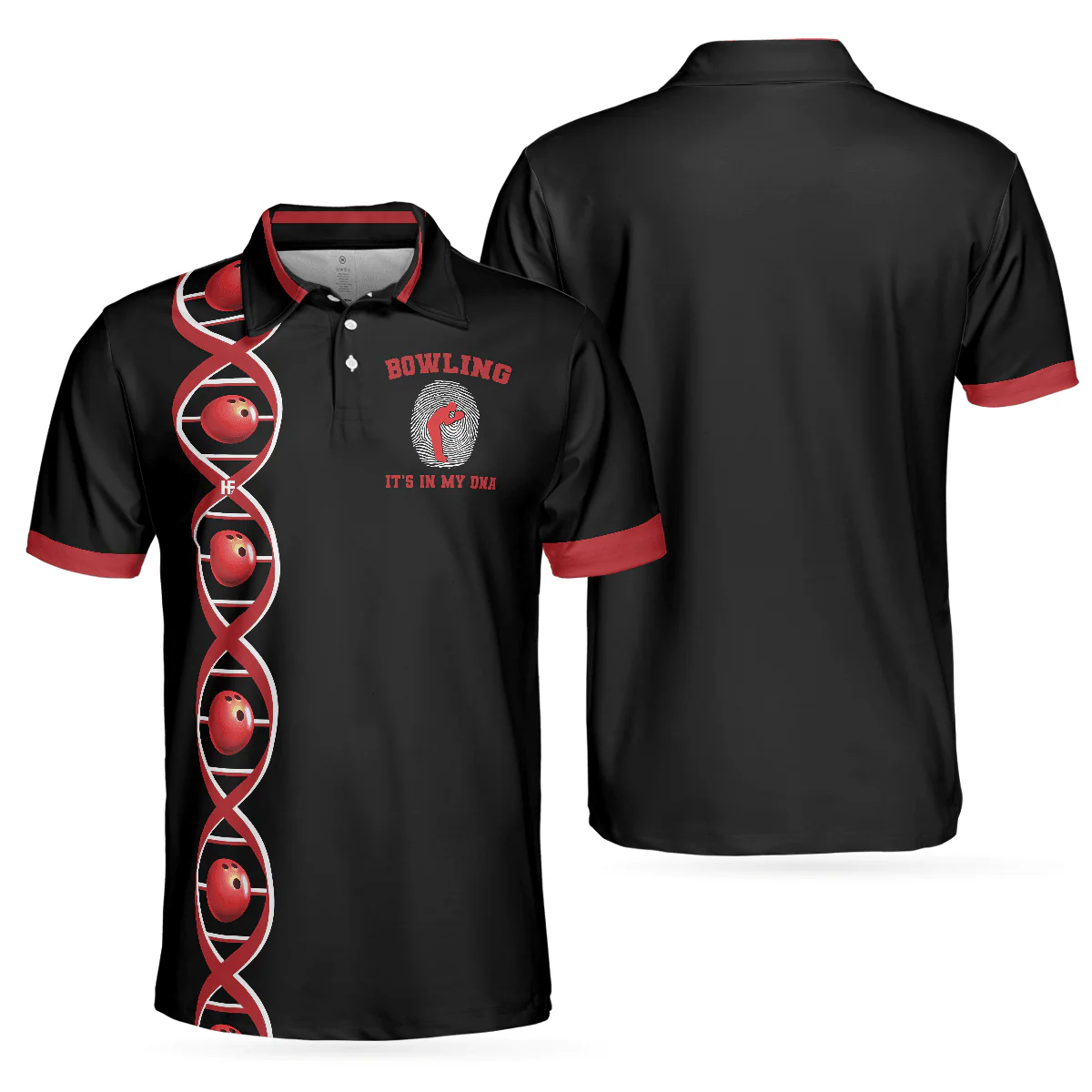 Bowling Men Polo Shirt - Bowling It's In My DNA Polo Shirt, Swag Bowling Polo Shirt - Perfect Gift For Friend, Family, Bowling Lovers - Image 2