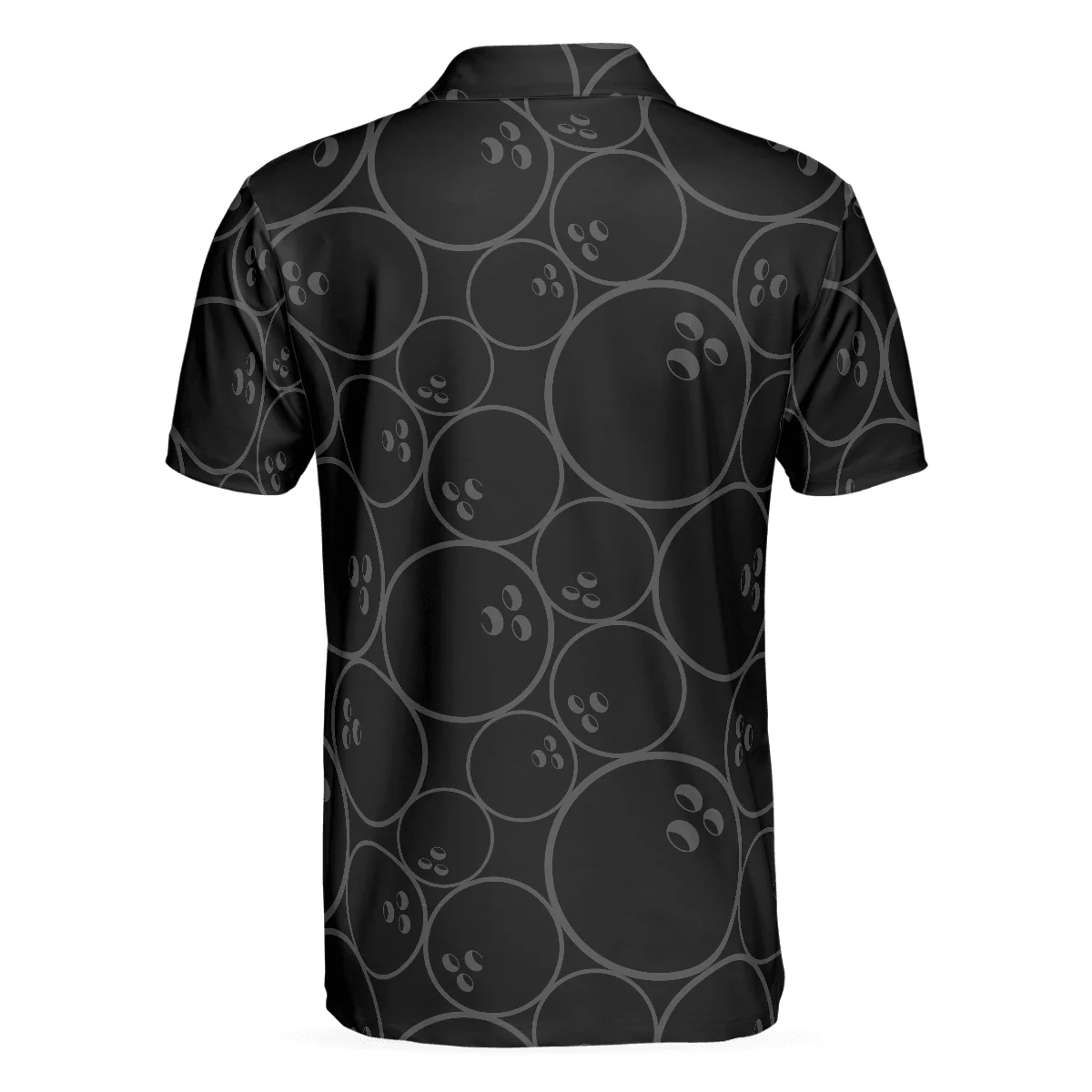 Bowling Men Polo Shirt - Bowling Pattern And Golden Bowling Polo Shirt - Gift For Friend, Family, Bowling Lovers - Image 3