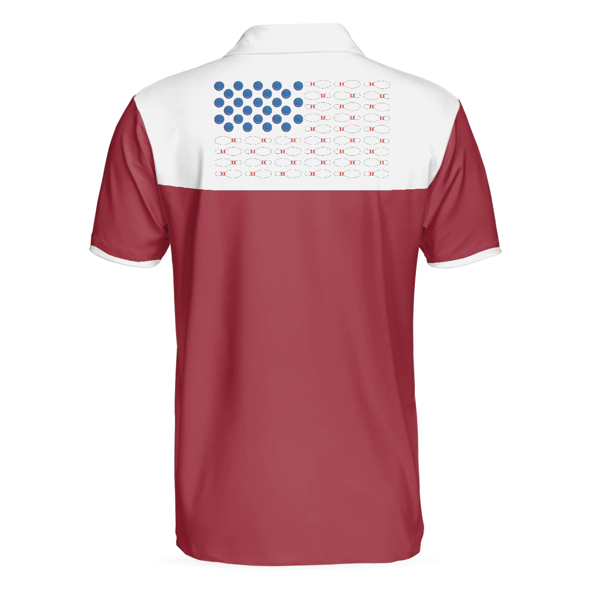 Bowling Men Polo Shirt - Bowling Skull Polo Shirt, American Flag Bowling Polo Shirt - Gift For Friend, Family, Bowling Lovers - Image 3