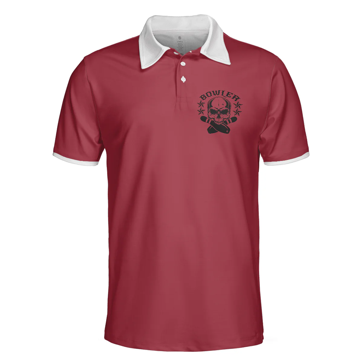 Bowling Men Polo Shirt - Bowling Skull Polo Shirt, American Flag Bowling Polo Shirt - Gift For Friend, Family, Bowling Lovers - Image 4
