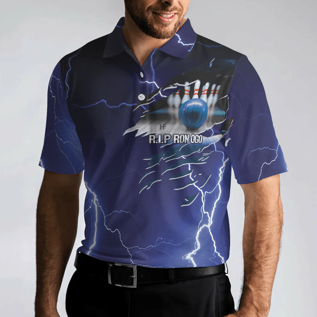 Bowling Men Polo Shirt - Skull Bowling, We Bowl To Remember Bowling Polo Shirt - Gift For Friend, Family, Bowling Lovers - Image 3