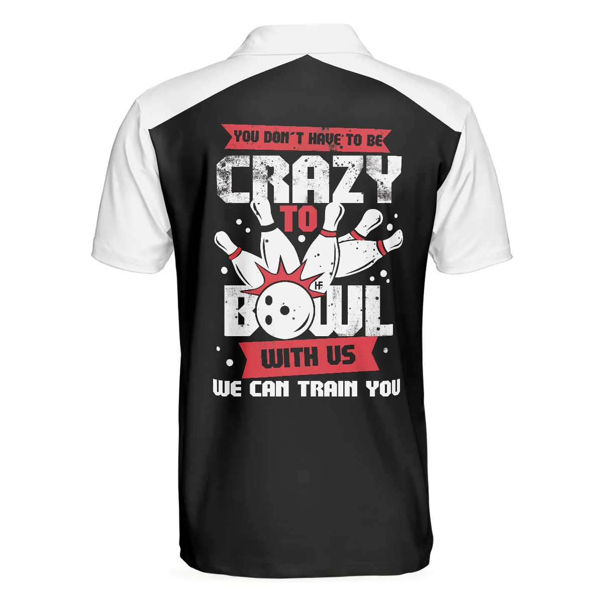Bowling Men Polo Shirt - We Can Train You Bowling Polo Shirt, Funny Bowling Polo Shirt - Gift For Friend, Family, Bowling Lovers - Image 3