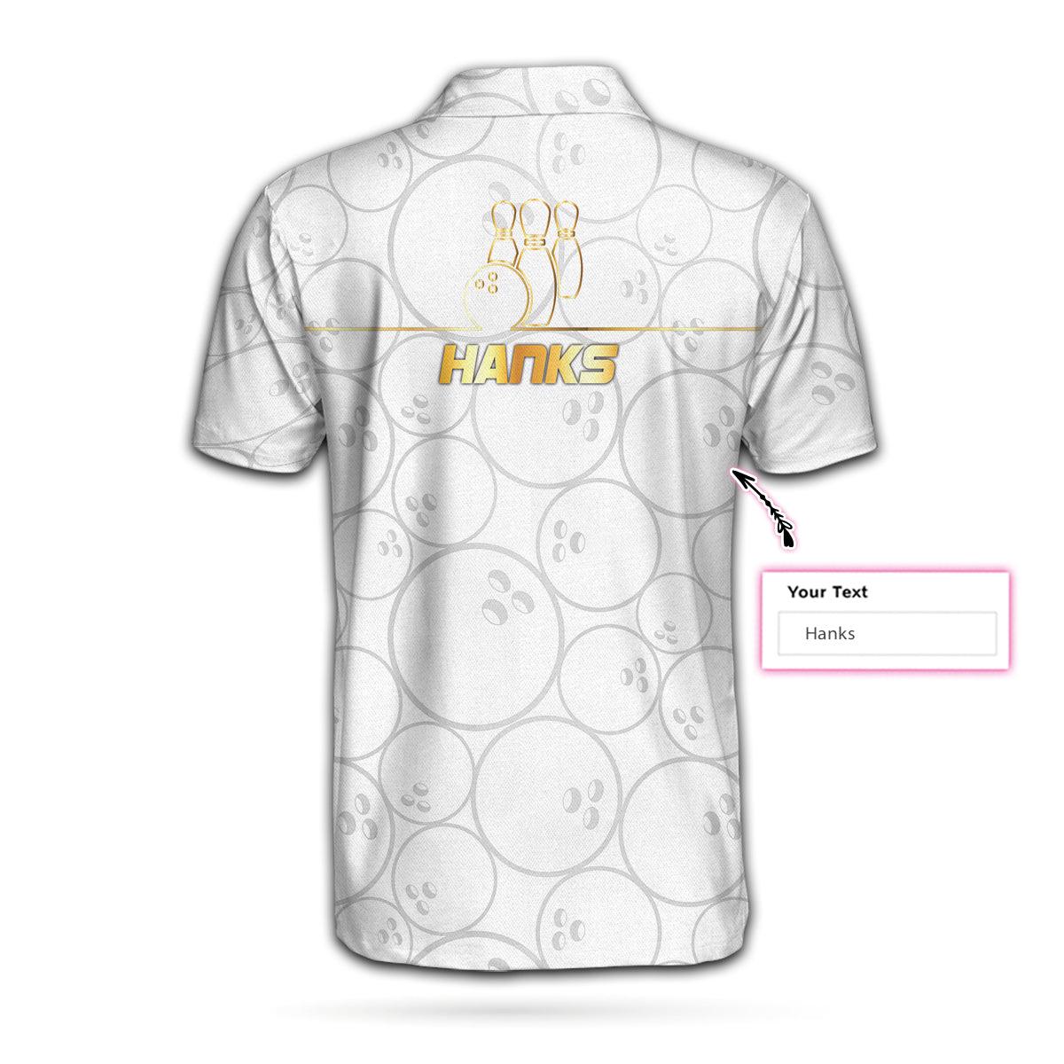 Bowling Men Polo Shirts - Bowling American Flag White Background Custom Bowling Polo Shirts - Best Bowling Polo Shirts For Men For Bowlers - Image 2