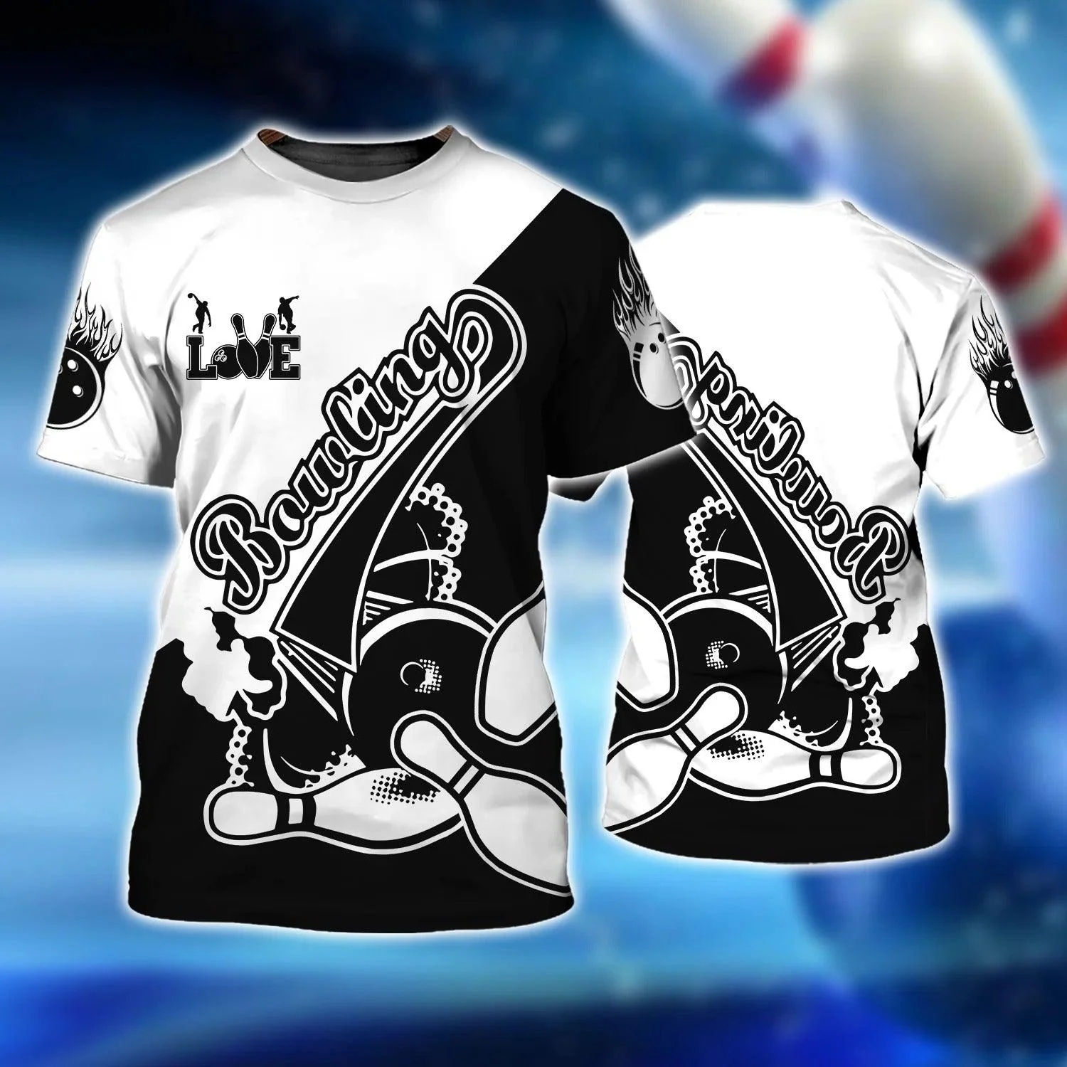 Bowling T shirt - Love Bowling Black And White Problem T-shirt - Gift For Friend, Family, Bowling Lovers