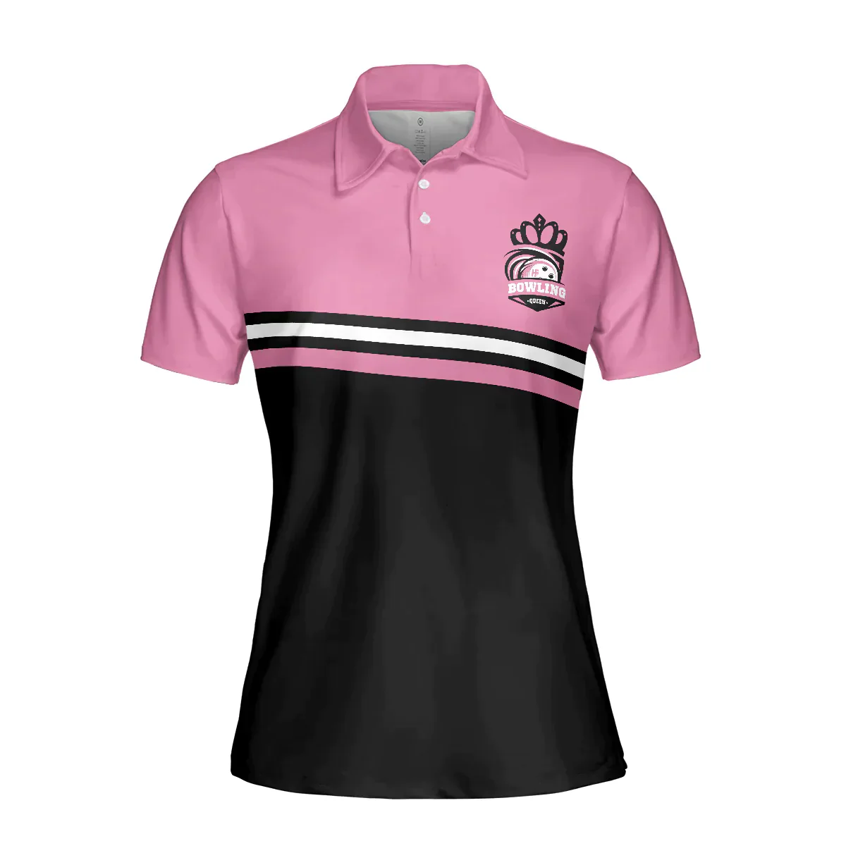 Bowling Women Polo Shirt - Black And Pink Polo Shirt, I'm A Classy Sassy Bowling Polo Shirt - Gift For Wife, Family, Bowling Lovers - Image 4