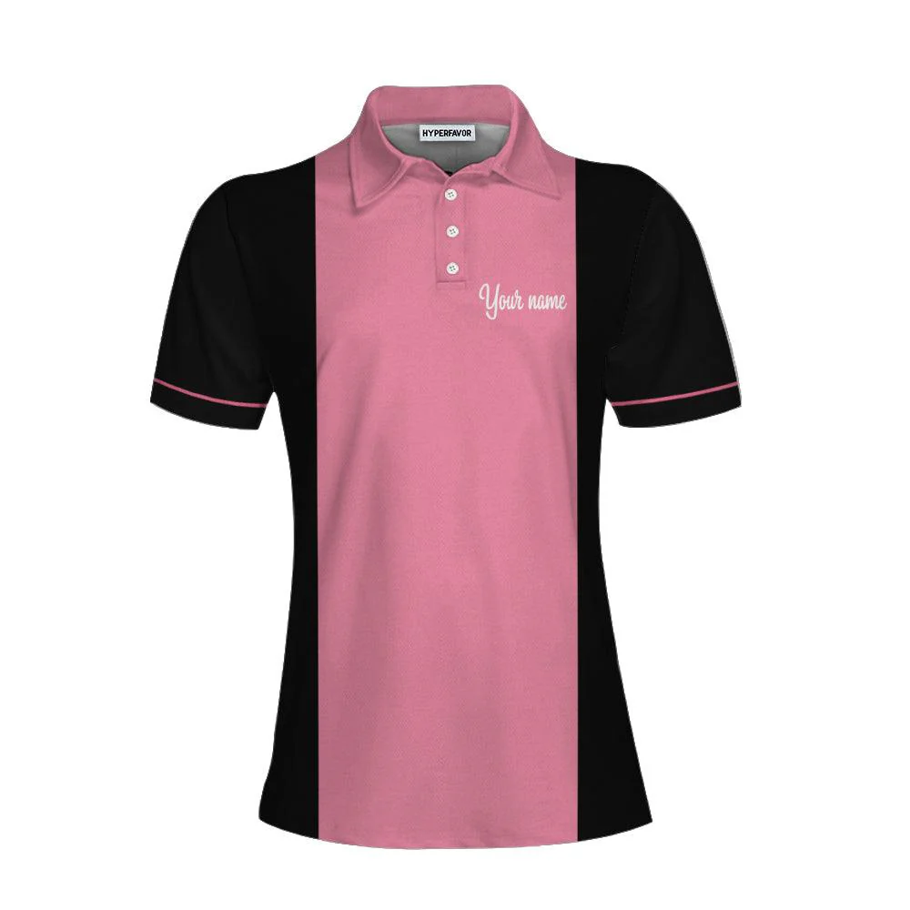 Bowling Women Polo Shirt Custom Name - Pink Bowling Polo Shirts,I Know I Play Like A Girl Personalized Bowling Polo Shirt - Gift For Wife, Family, Bowling Lovers - Image 3