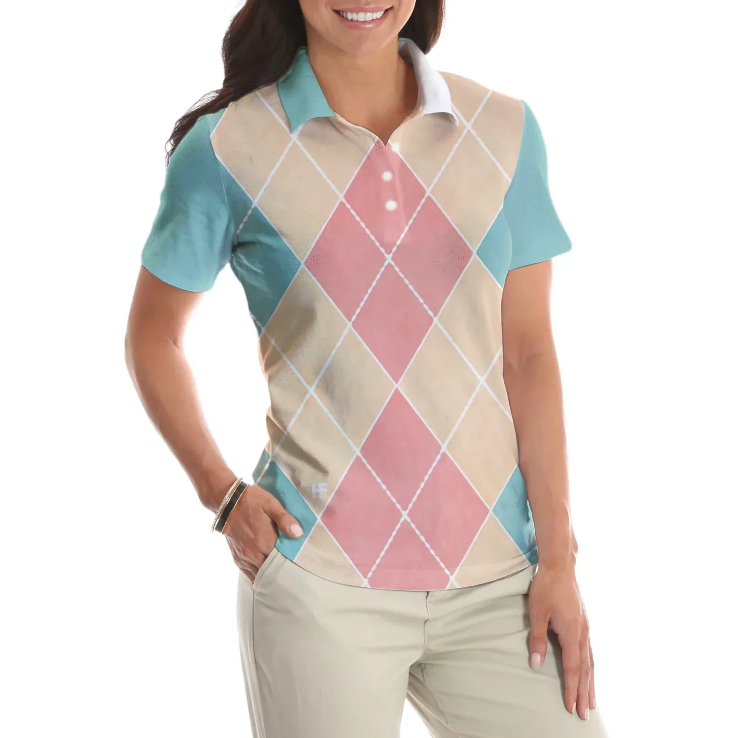 Bowling Women Polo Shirt - Plaid Pattern Bowling Polo Shirt, Just A Girl Who Loves Bowling Polo Shirt - Gift For Wife, Family, Bowling Lovers - Image 5