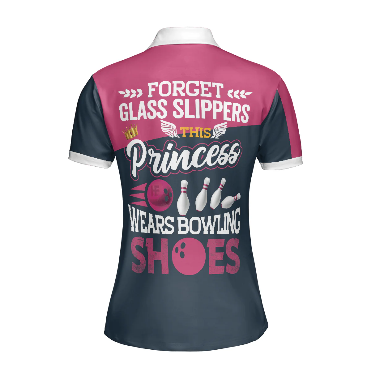 Bowling Women Polo Shirt - This Princess Wears Bowling Shoes Bowling Polo Shirt - Gift For Wife, Family, Bowling Lovers - Image 3