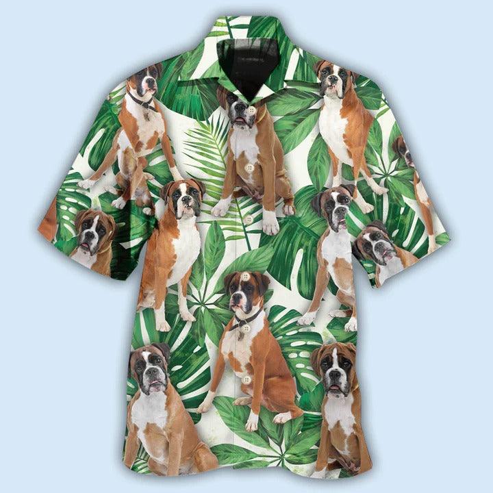 Boxer Aloha Hawaii Shirt - Dog Tropical Leaf Style Hawaiian Shirt For Summer - Perfect Gift For Dog Lovers, Friend, Family - Image 2