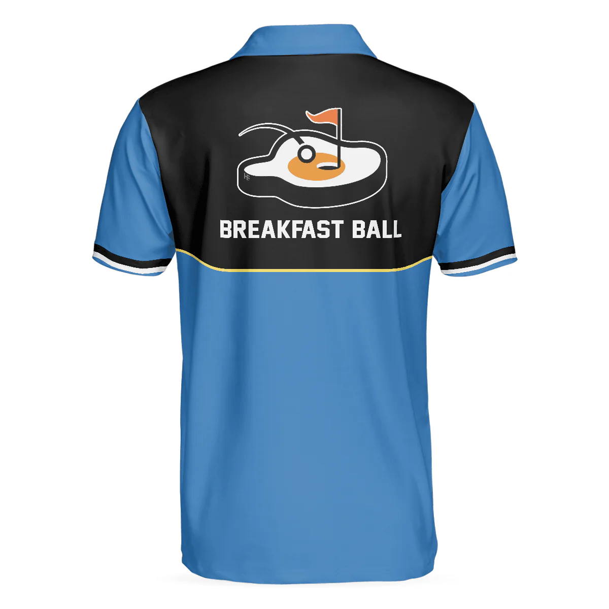 Breakfast Ball Short Sleeve Golf Polo Shirt, Steak Golf Hole And Flag Polo Shirt, Best Golf Shirt For Men - Image 3