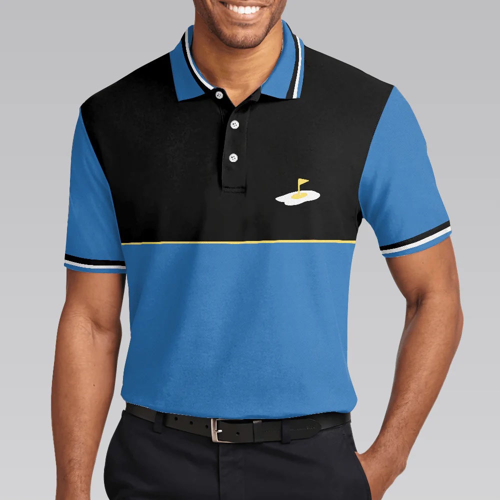 Breakfast Ball Short Sleeve Golf Polo Shirt, Steak Golf Hole And Flag Polo Shirt, Best Golf Shirt For Men - Image 5