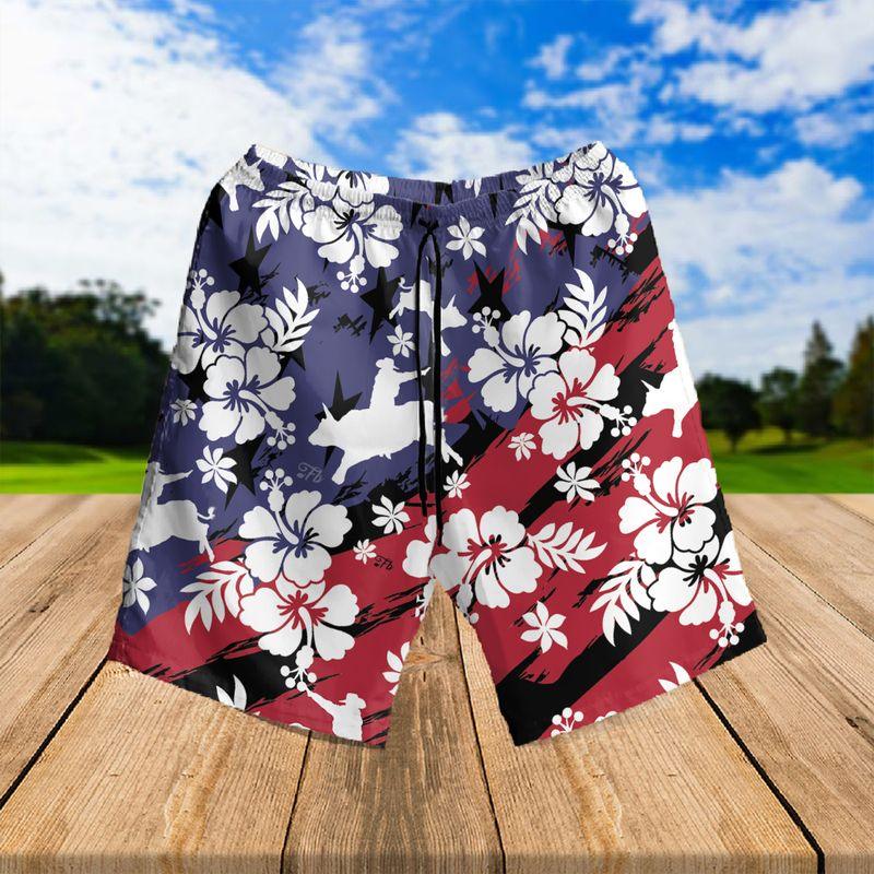 Bull Riding Aloha Hawaiian Shirts For Summer, Sports Beach Tropical American Flag Hawaiian Shirt For Men Women, Beach Wear Gift For Rodeo Lovers - Image 3
