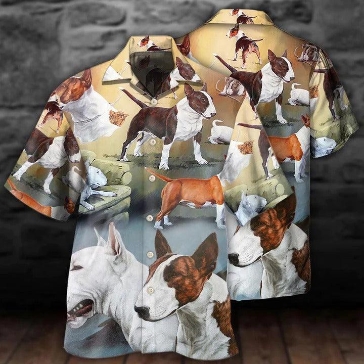 Bull Terrier Aloha Hawaii Shirt - Dog Lover Art Style Hawaiian Shirt For Summer - Perfect Gift For Dog Lovers, Friend, Family - Image 5