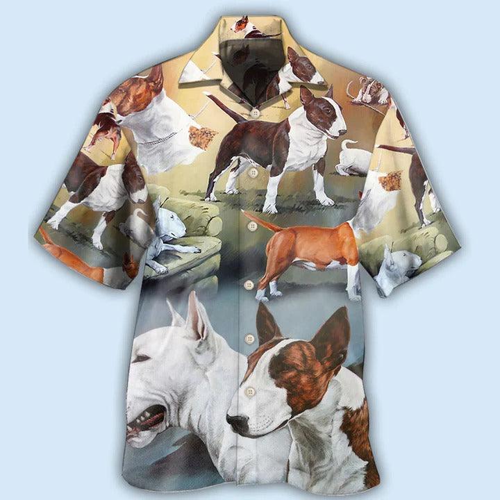 Bull Terrier Aloha Hawaii Shirt - Dog Lover Art Style Hawaiian Shirt For Summer - Perfect Gift For Dog Lovers, Friend, Family - Image 6