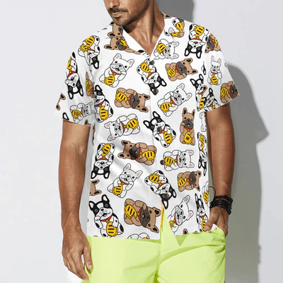 Bulldog Hawaiian Shirt, Lucky Bulldog Aloha Shirt For Men - Perfect Gift For Bulldog Lovers, Husband, Boyfriend, Friend, Family - Image 5