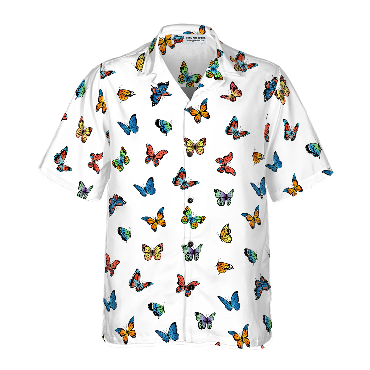 Butterfly Hawaiian Shirt, Beautiful Butterfly Aloha Shirt For Men - Perfect Gift For Husband, Boyfriend, Friend, Family - Image 2