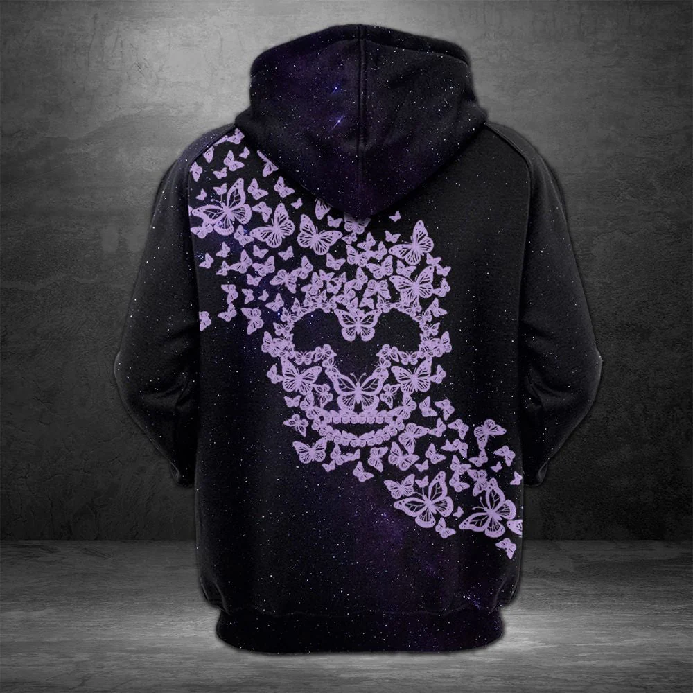 Butterfly Skull Pullover Premium Hoodie, Perfect Outfit For Men And Women On Christmas New Year Autumn Winter - Image 3