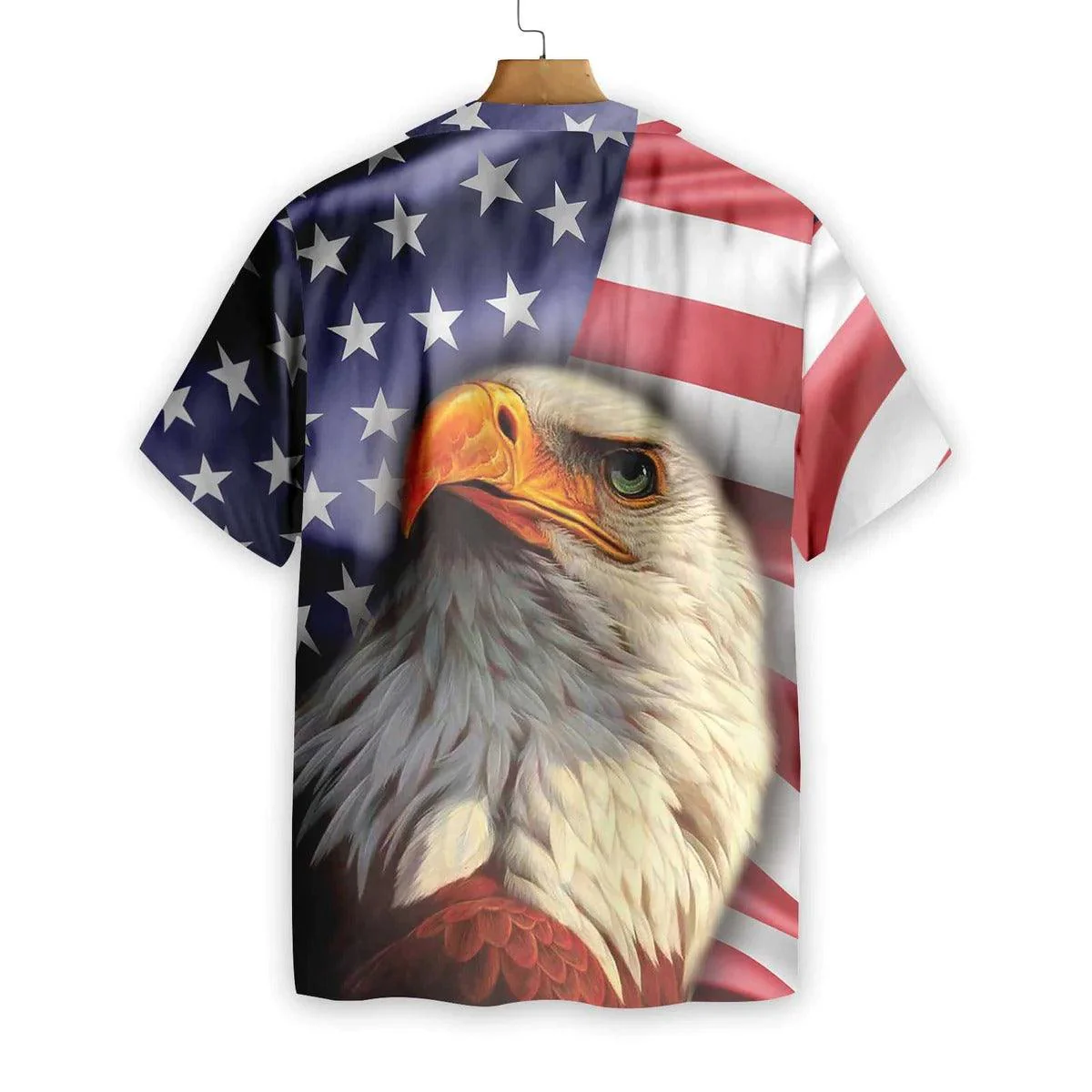 Eagle Hawaiian Shirt, American Eagle USA Flag Aloha Shirt For Men - Perfect Gift For Husband, Boyfriend, Friend, Family - Image 2