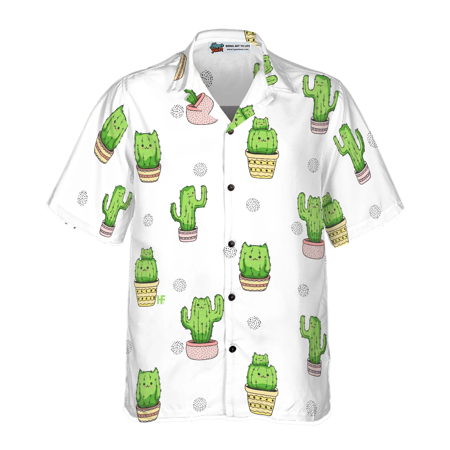 Cactus Cats Aloha Hawaiian Shirt For Summer, Colorful Shirt For Men Women, Perfect Gift For Friend, Team, Family, Cat Lovers - Image 3