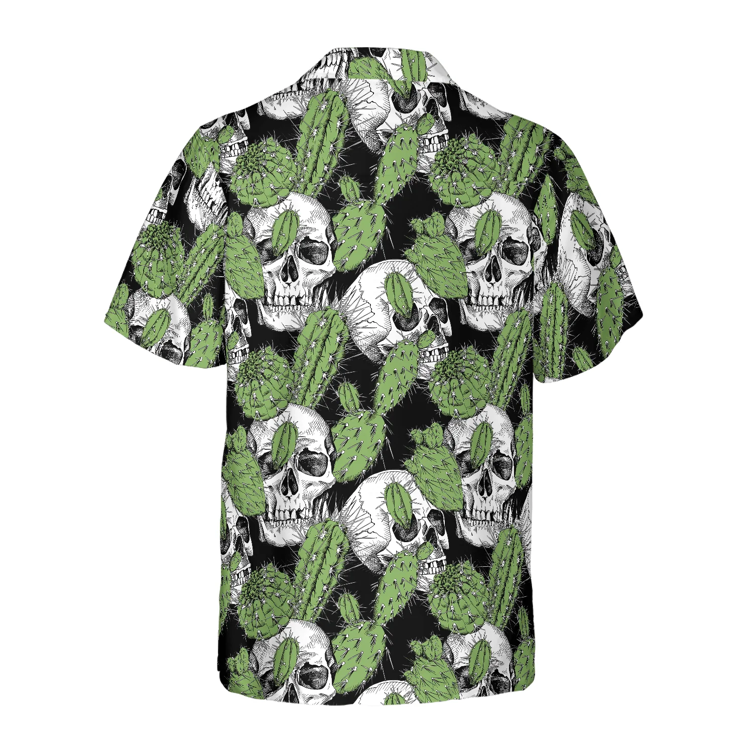Cactus Skull Pattern Hawaiian Shirt, Colorful Summer Aloha Shirt For Men Women, Gift For Friend, Team - Image 2