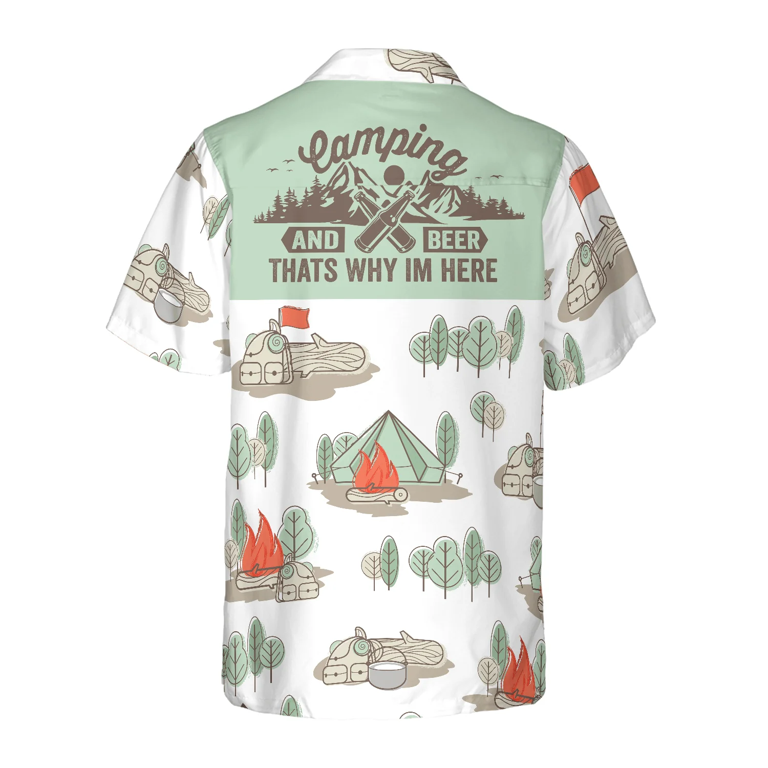 Camping And Beer Hawaiian Shirt, Colorful Summer Aloha Shirt For Men Women, Perfect Gift For Friend, Family, Husband, Wife - Image 2