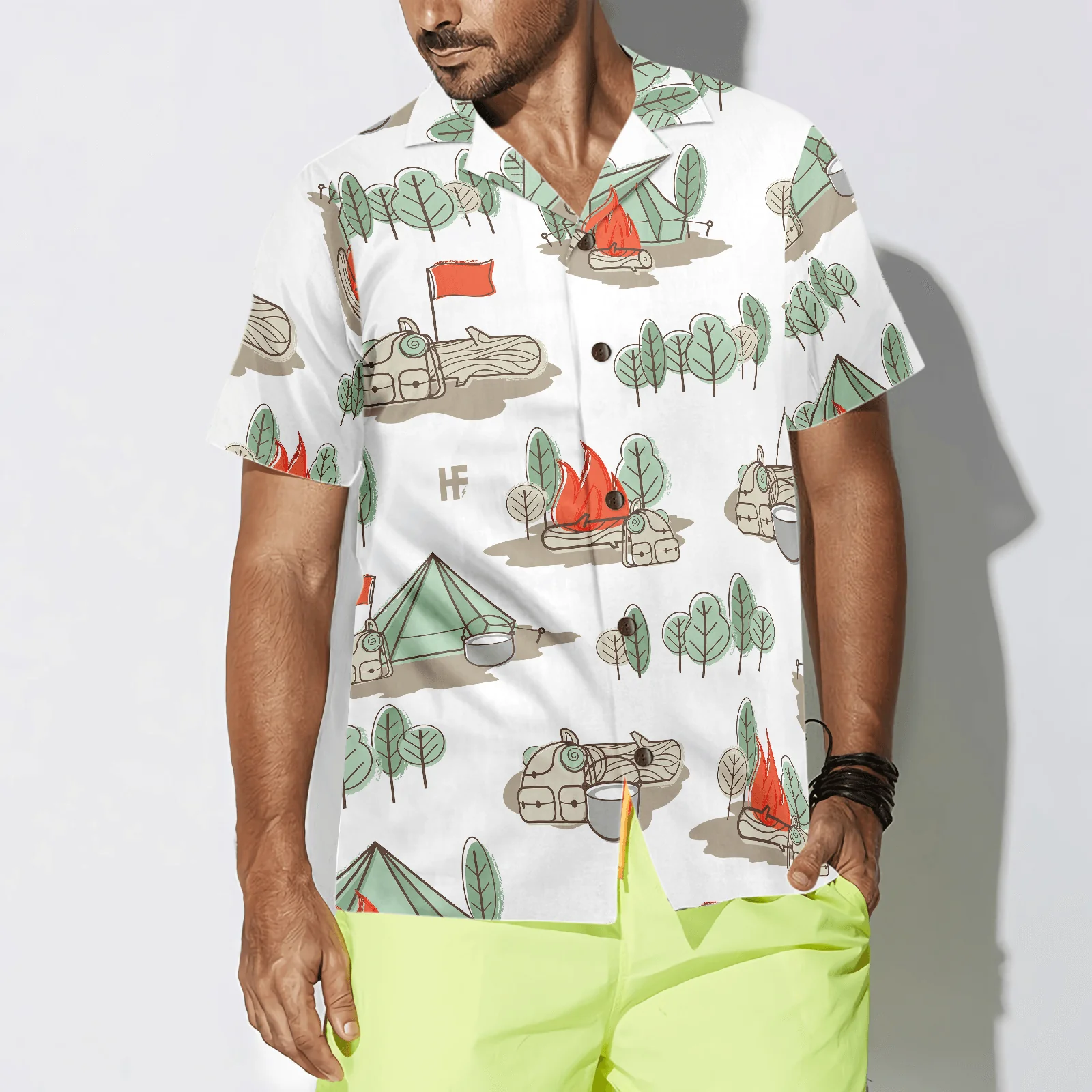 Camping And Beer Hawaiian Shirt, Colorful Summer Aloha Shirt For Men Women, Perfect Gift For Friend, Family, Husband, Wife - Image 4